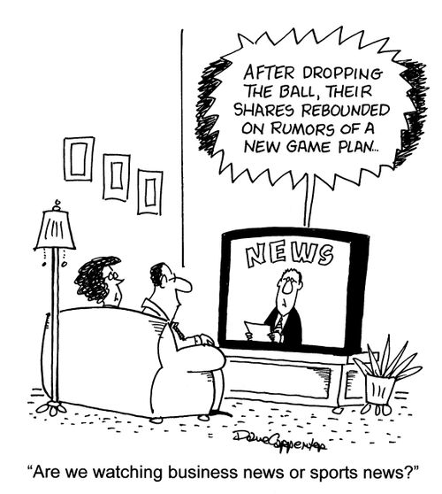 'Are we watching business news or sports news?'