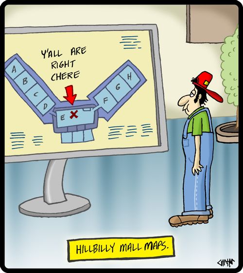 Hillbilly mall maps.