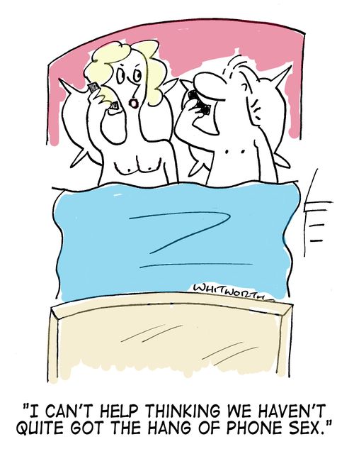'I can't help thinking we haven't quite got the hang of phone sex.'