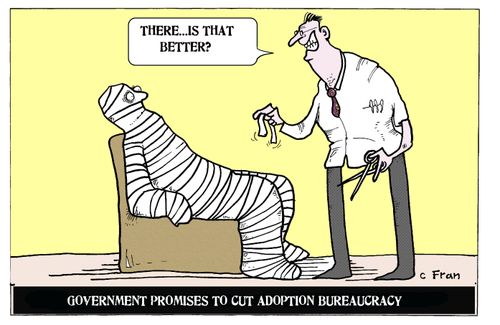 Government promises to cut adoption bureaucracy.