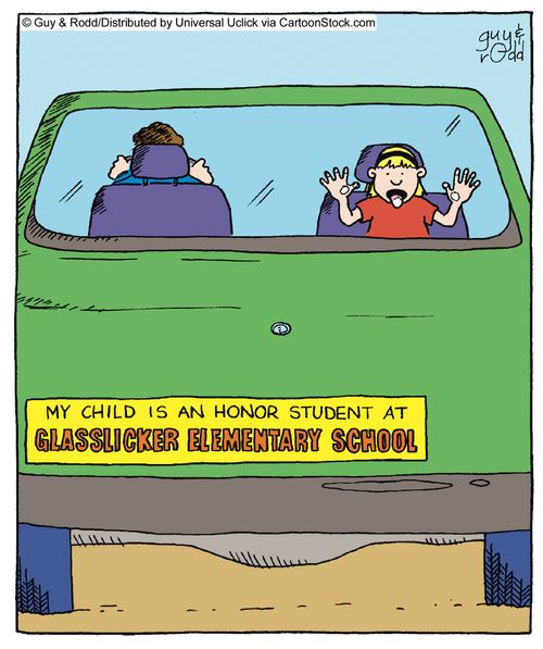 My child is an honor student at Glasslicker Elementary School.