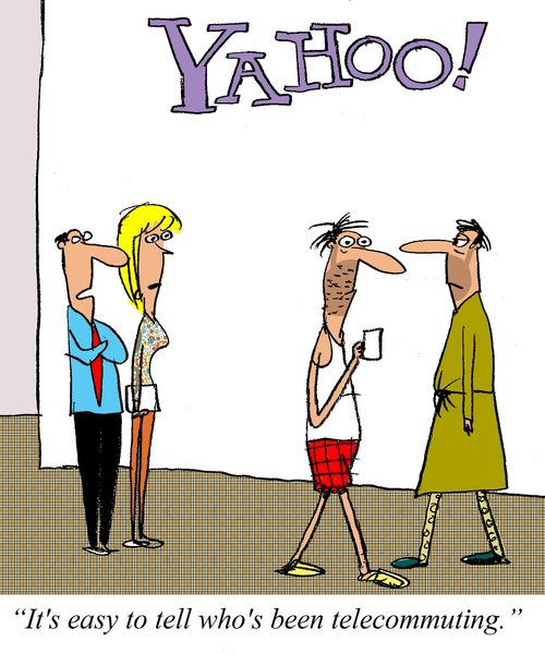 'It's easy to tell who's been telecommuting.'