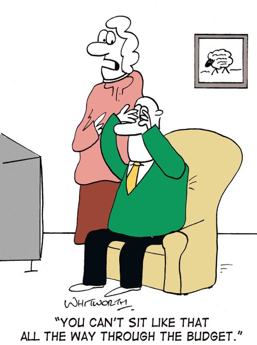 'You can't sit like that all the way through the Budget.'