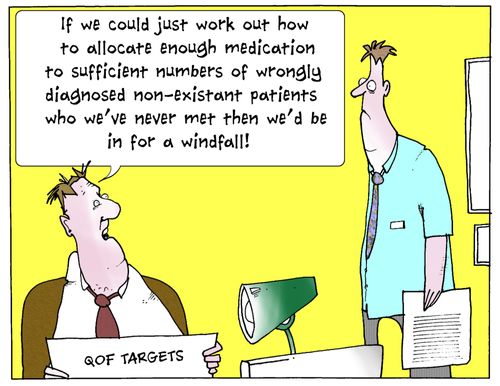 'If we could just work out how to allocate enough medication to sufficient number of wrongly diagnosed non-existent patients who we've never met then we'd be in for a windfall.'