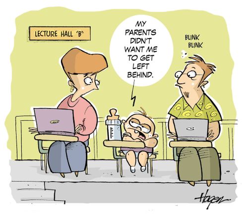 'My parents didn't want me to get left behind.'