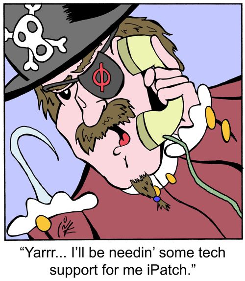 'Yarrr... I'll be needin' some tech support for me iPatch.'