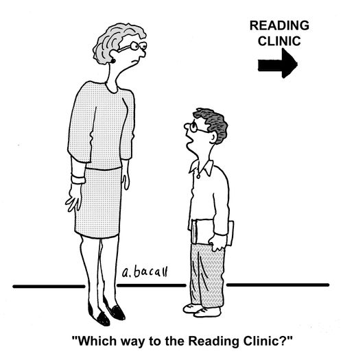 'Which way to the reading clinic?'