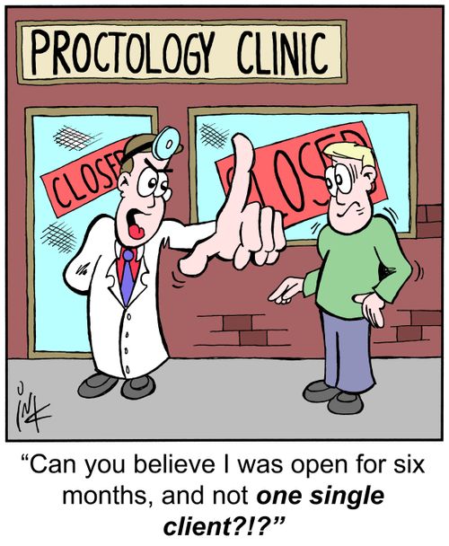 'Can you believe I was open for six months, and not one single client?!?'