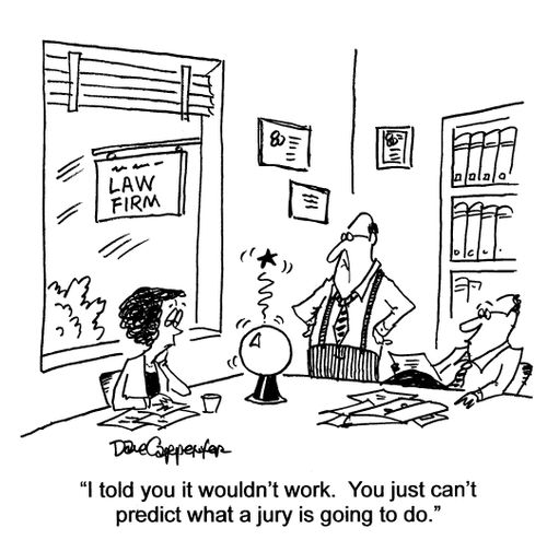 'I told you it wouldn't work.  You just can't predict what a jury is going to do.'