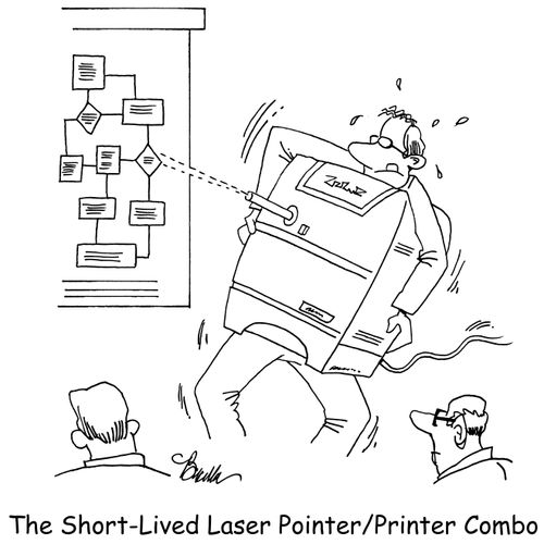 The Short-Lived Laser Pointer/Printer Combo.