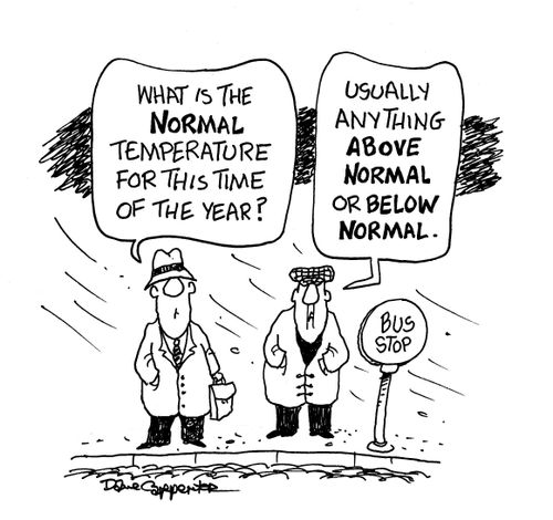 "What is the normal temperature for this time of the year?"