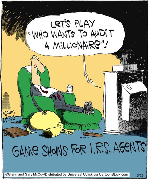 Game shows for I.R.S. agents.