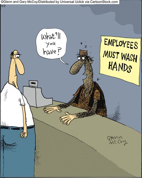 Employees must wash hands.