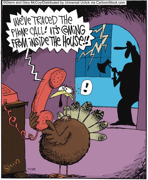 'We've traced the phone call! It's coming from inside the house!'