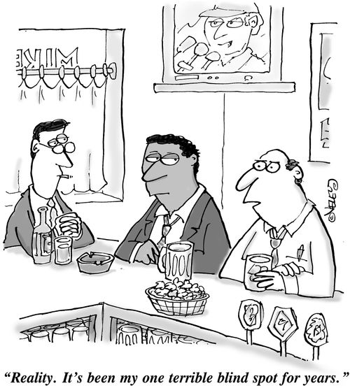 'Reality. It's been my one terrible blind spot for years.'