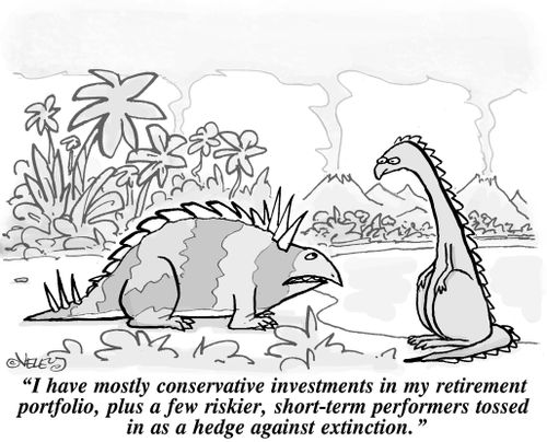 'I have mostly conservative investments in my retirement portfolio, plus a few riskier, short-term performers tossed in as a hedge against inflation.'