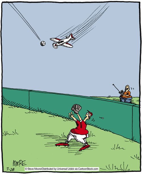 Remote controlled foul ball incidents.