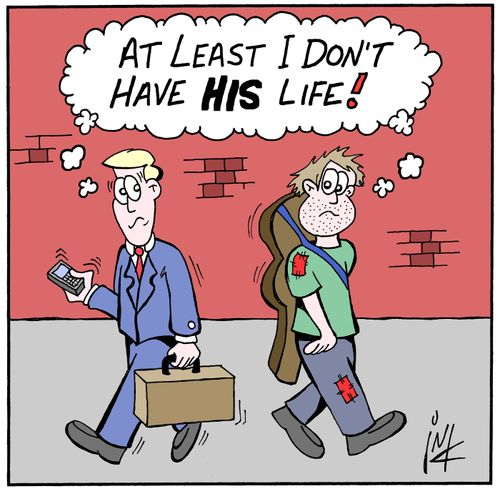 'At least I don't have his life.'