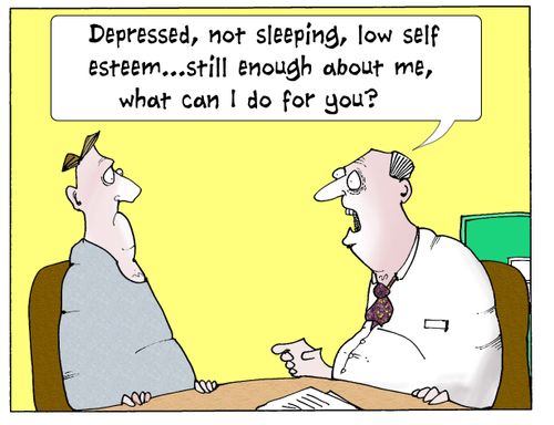 Depressed, not sleeping, low self esteem... still enough about me, what about you?