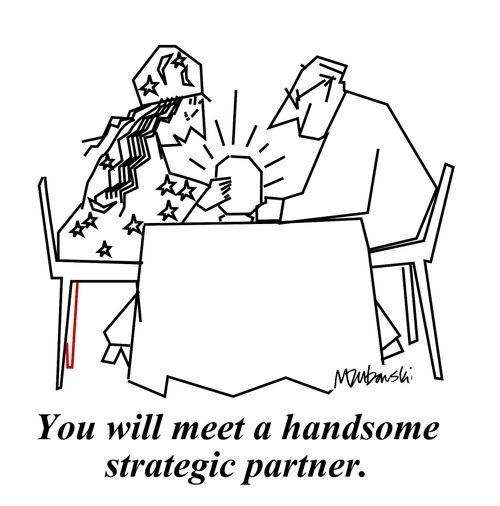 You will meet a handsome strategic partner.