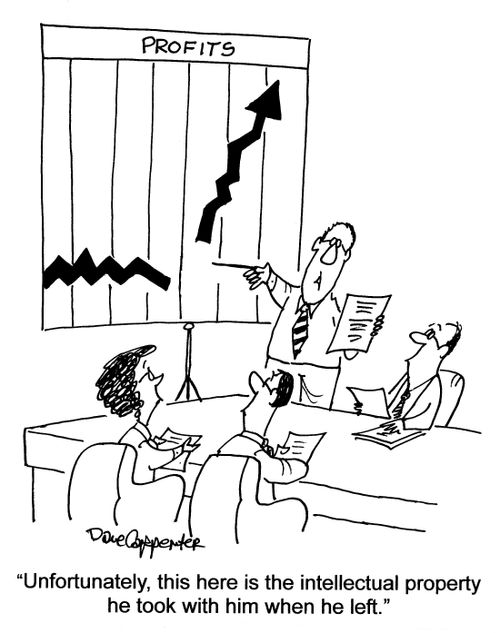 'Unfortunately, this here is the intellectual property he took with him when he left.'