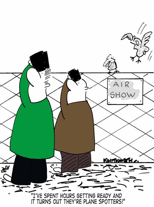 'I've spent hours getting ready and it turns out they're PLANE spotters!'