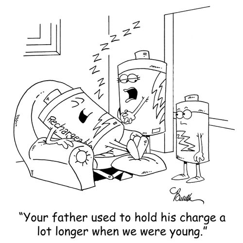 'Your father used to hold his charge a lot longer when we were young.'