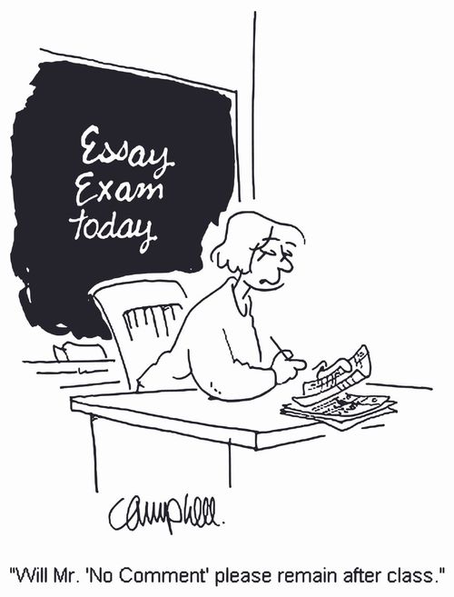 'Will Mr. 'No Comment' please remain after class.'
