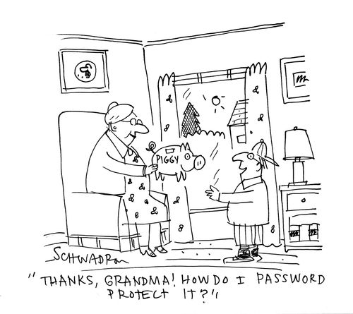 'Thanks, Grandma! How do I password protect it?'