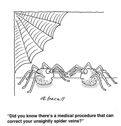 'Did you know there's a medical procedure that can correct your unsightly spider veins?'