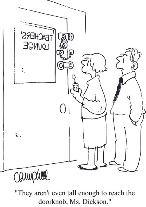 'They aren't even tall enough to reach the doorknob, Ms. Dickson.'
