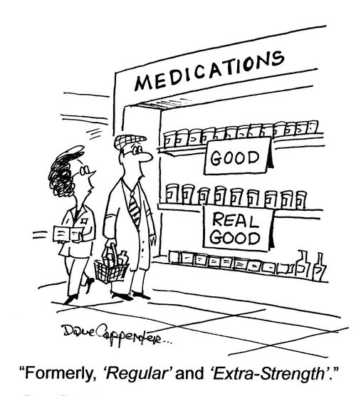 'Formerly, 'Regular' and 'Extra-Strength'.'