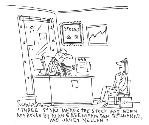 'Three stars means the stock has been approved by Alan Greenspan, Ben Bernanke, and Janet Yellen.'