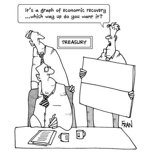 "It's a graph of economic recovery...which way up do you want it?"