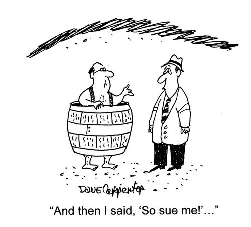 'And then I said, 'So sue me!'...'