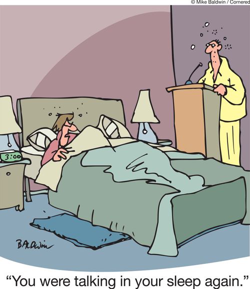 'You were talking in your sleep again.'
