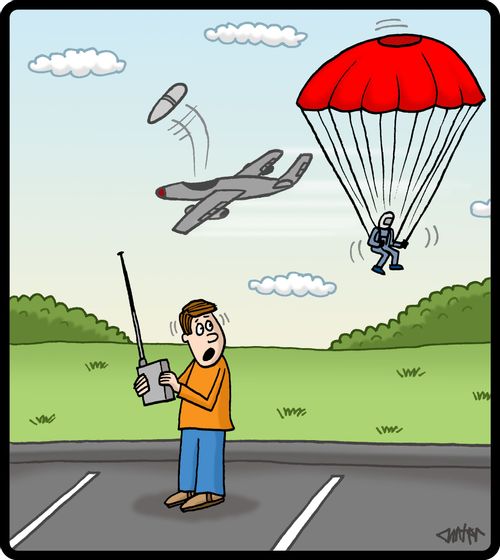 Toy plane with pilot eject.