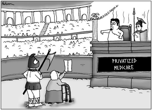 Privatized Medicare: Insurance companies' acceptance of vouchers.