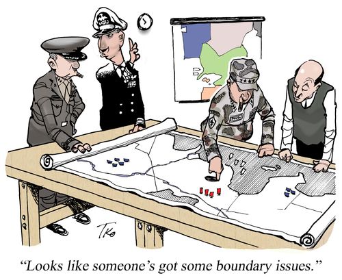 'Looks like someone's got some boundary issues.'