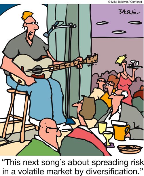'This next song's about spreading risk in a volatile market by diversification.'