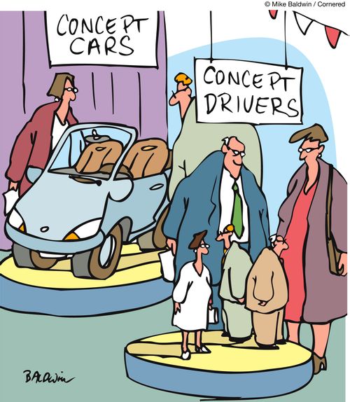 Concept cars and Concept drivers.