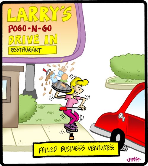 Failed business ventures.