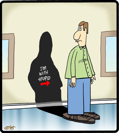 Shadow: I'm with stupid.