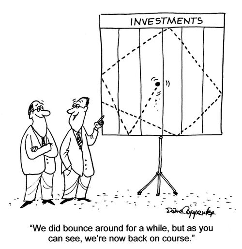 'We did bounce around for a while, but as you can see, we're now back on course.'