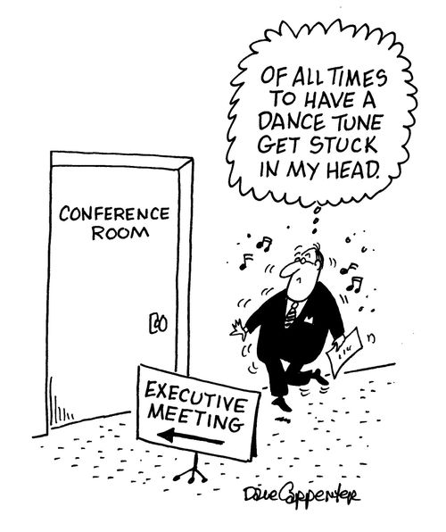 'Of all times to have a dance tune get stuck in my head.'