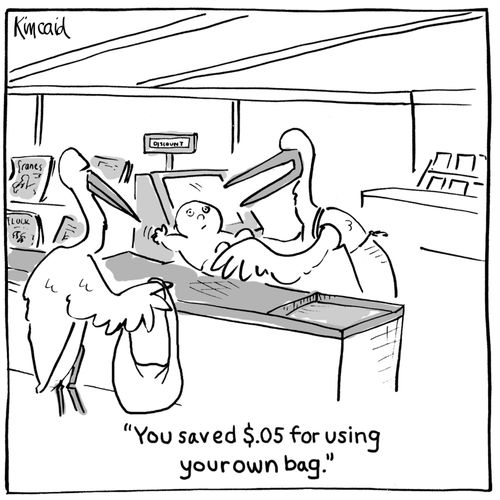 'You saved $.05 for using your own bag.'