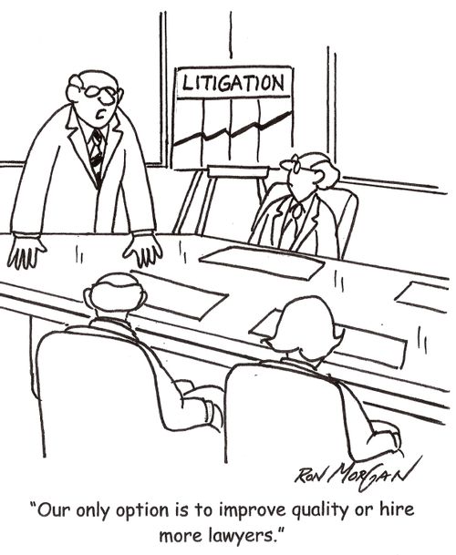 'Our only option is to improve quality or hire more lawyers.'