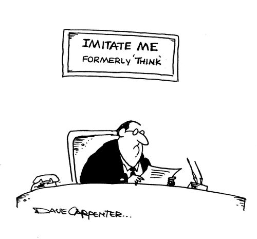 Imitate me, formerly 'Think'.