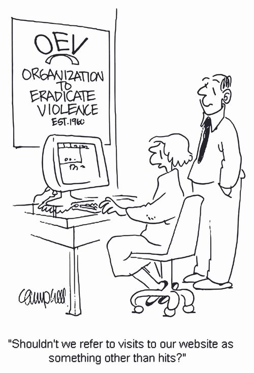 'Shouldn't we refer to visits to out website as something other than hits?'