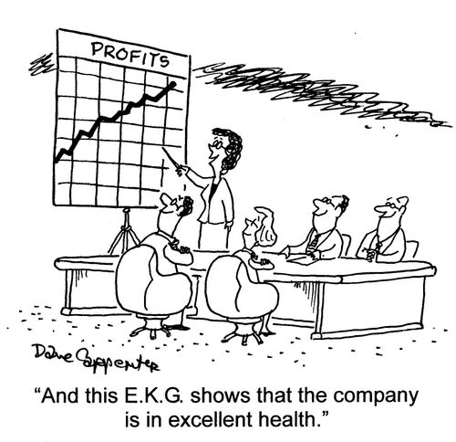 'And this E.K.G. shows that the company is in excellent health.'